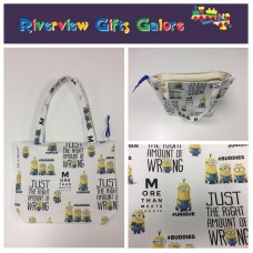 Medium Tote Bag with Zip- Minions